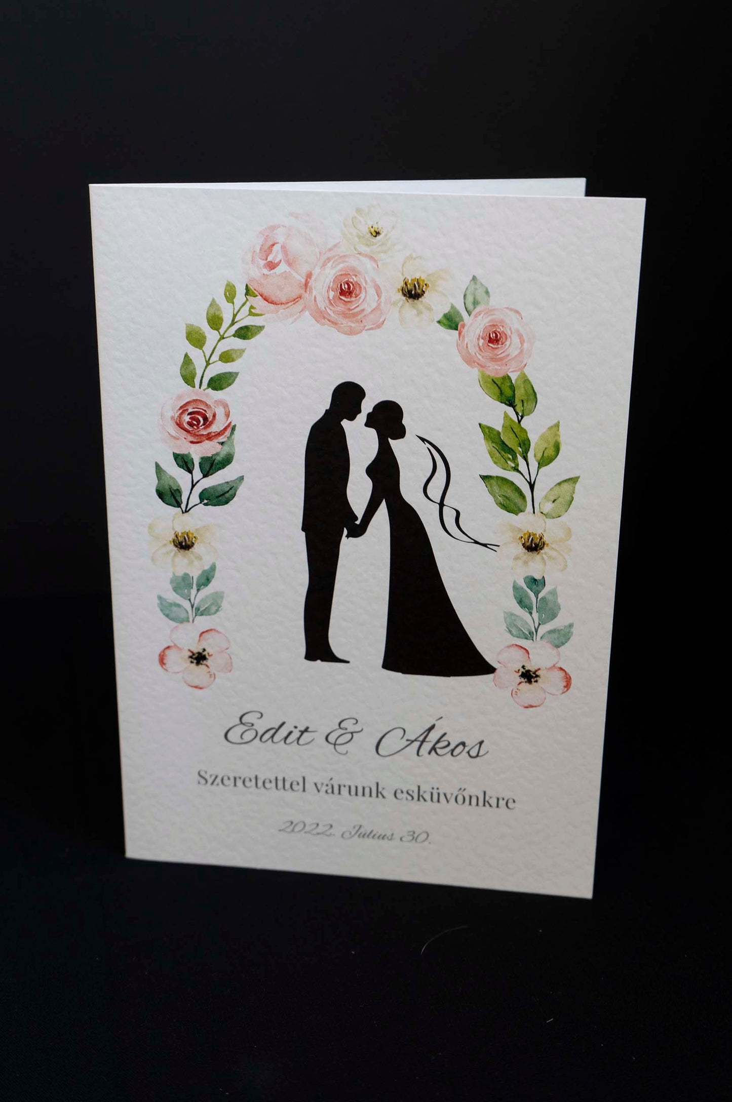 Papír Esküvői Meghívó Kinyitható Edit és Ákos