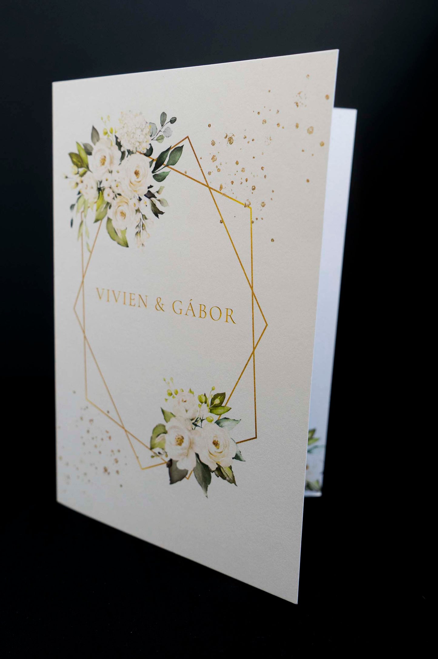 Papír Esküvői Meghívó Kinyitható Vivien és Gábor